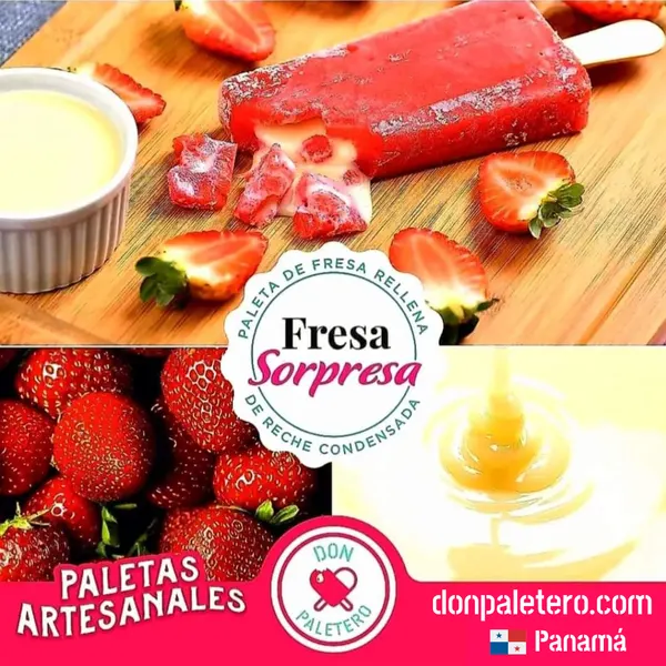 Fresa Rellena de Leche Condensada