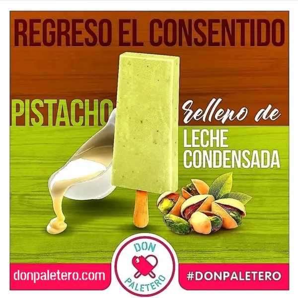 Pistacho Relleno de Leche Condensada